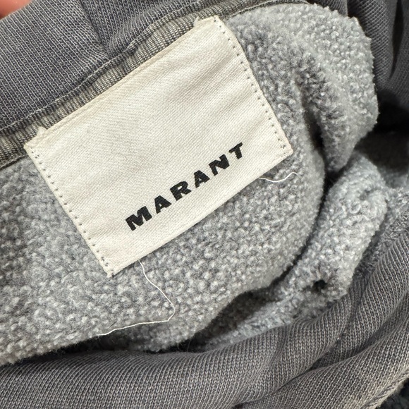 ISABEL MARANT EUC Miley Faded Black Hooded Sweatshirt Hoodie Hoody L - Picture 10 of 11